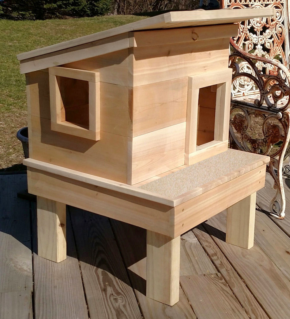 dave's cat shelter cat house diy, feral cat house