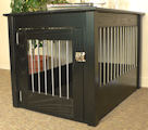 Oak and Stainless Steel Dog Crate